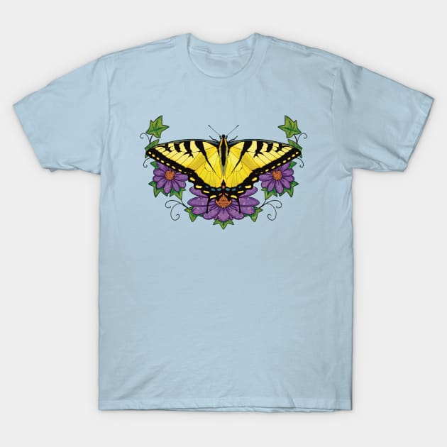 Tiger Butterfly T-Shirt by rvkhart